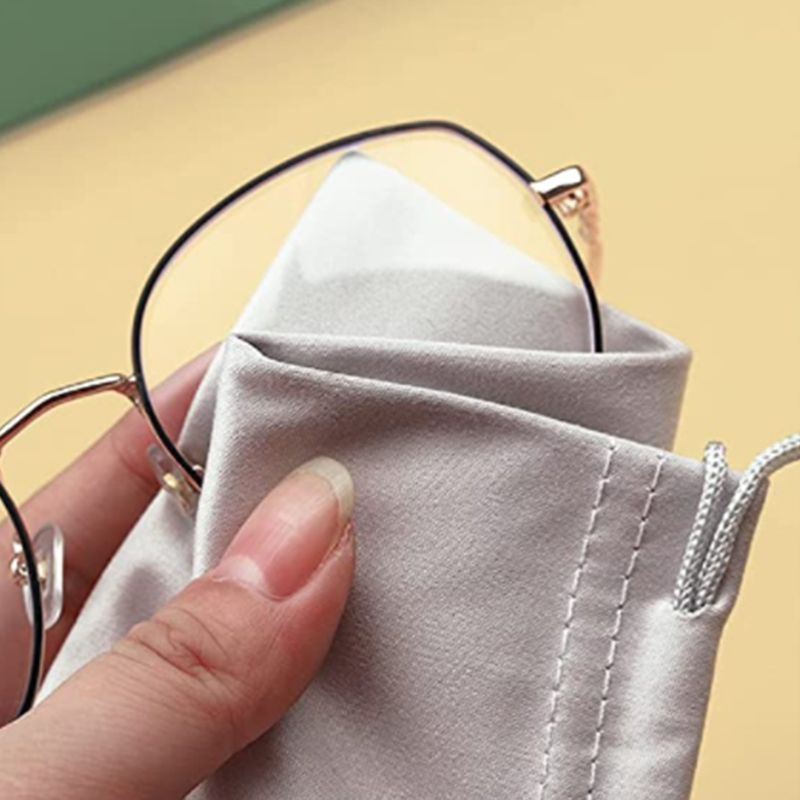 Fashion Ready-to-Ship 9-Color Double Drawstring Versatile Microfiber Sunglasses Pouch