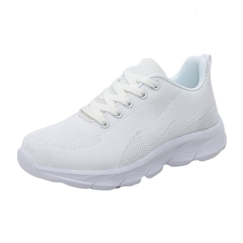 Casual Shoes Season New Flyknit Sports Black Soft Sole Casual Running Breathable Mesh Travel Shoes For Women Ddmysaturn