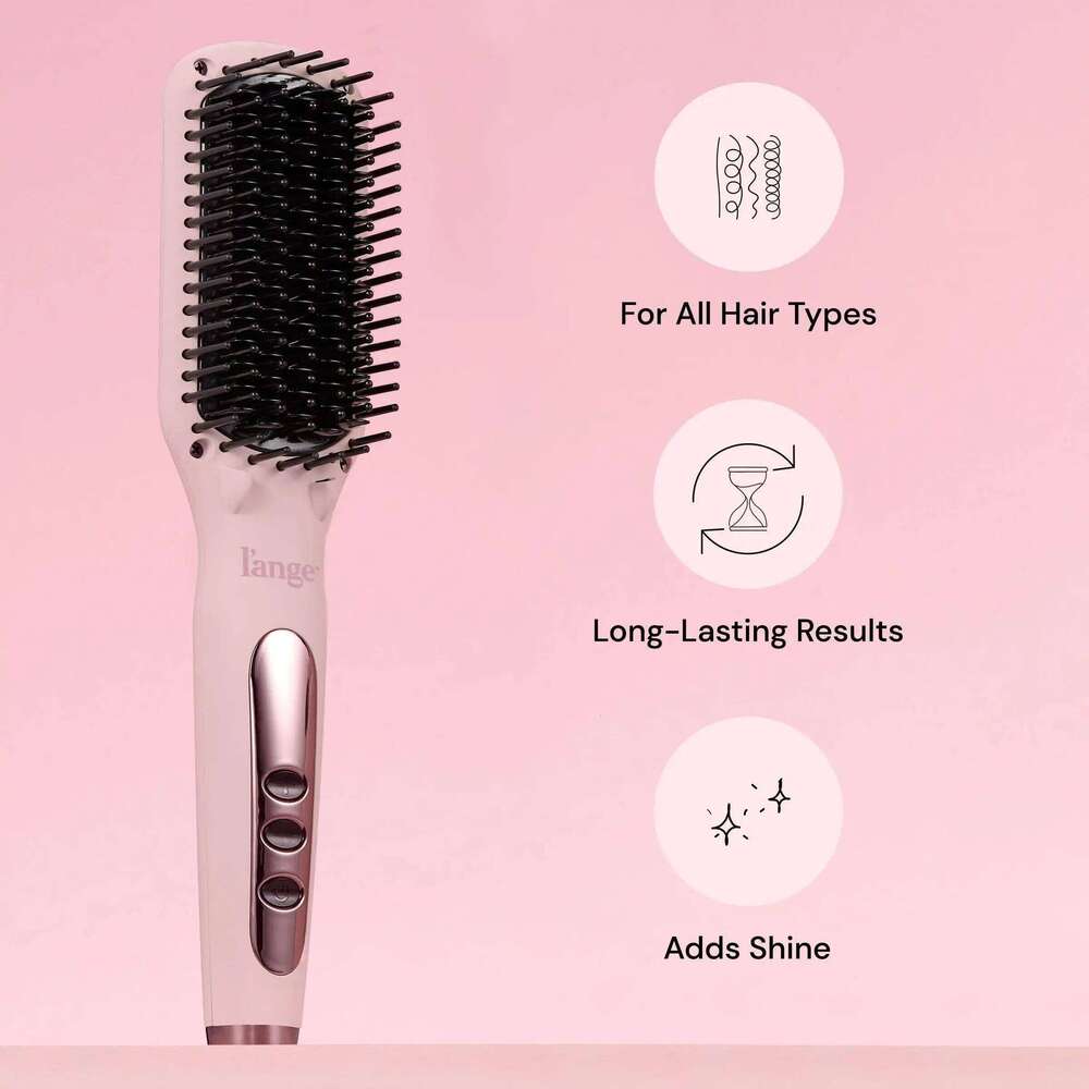 Le Vite Straightener | Heated Hair Straightening Brush Flat Iron, Black