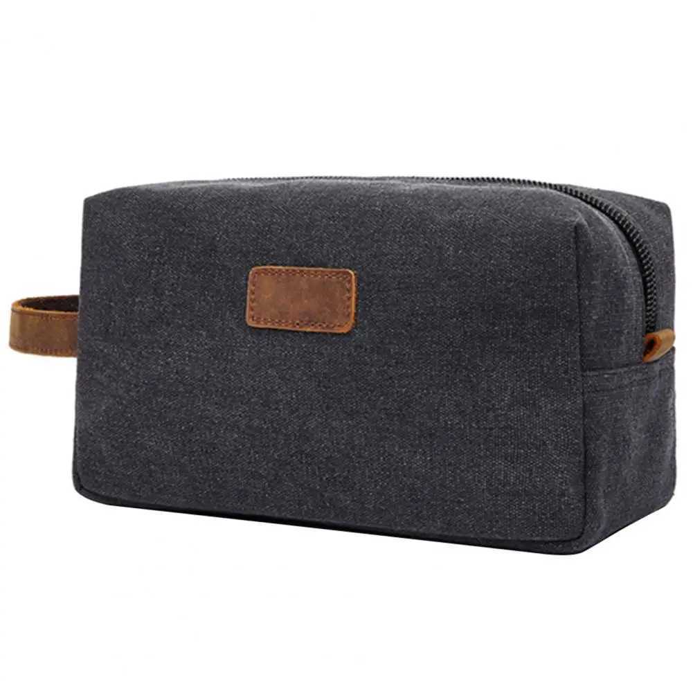 Portable Women Canvas Bag Wear-resistant Toiletry Bag Cosmetic Makeup Pouch Organizer Mens FAshion Zipper Bag For Travel W250618