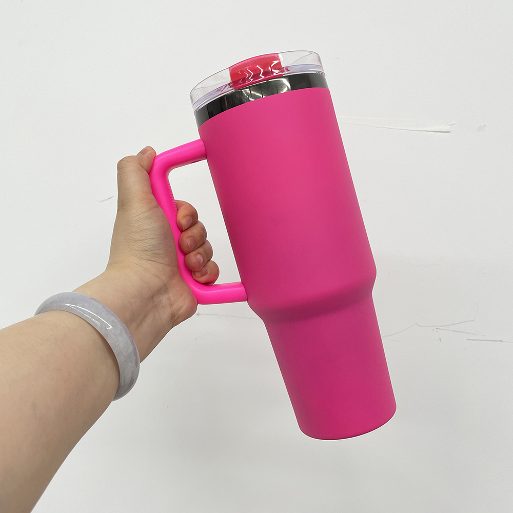 Ready to ship removable flip straw 40oz leak proof black plated underneath insulated mug 40oz double walled stainless steel bottle tumbler for laser e