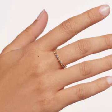 Sage Style Colorful Zircon Ring, Light Luxury INS Niche Design, Simple and High-end Versatile Ring