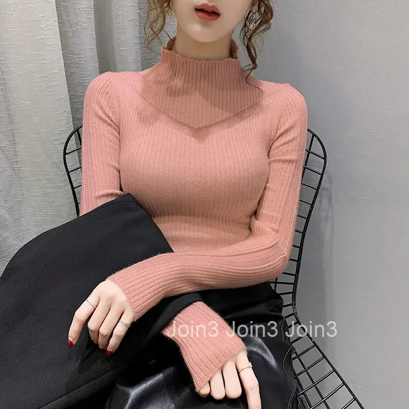 Womens Knit Sweater Korean Style Long Sleeve Basic Ladies Pullovers Jumper Casual Clothes On Promotion Aesthetic Trend Harajuku