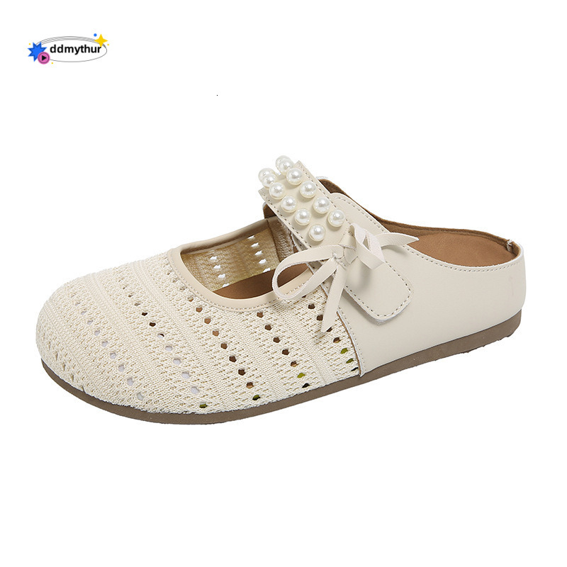 2025 Korean Style Summer New Half-Slip White for Women Ins Breathable Student Height Increasing Casual Women's Shoes Street Shooting Y12 ddmythur