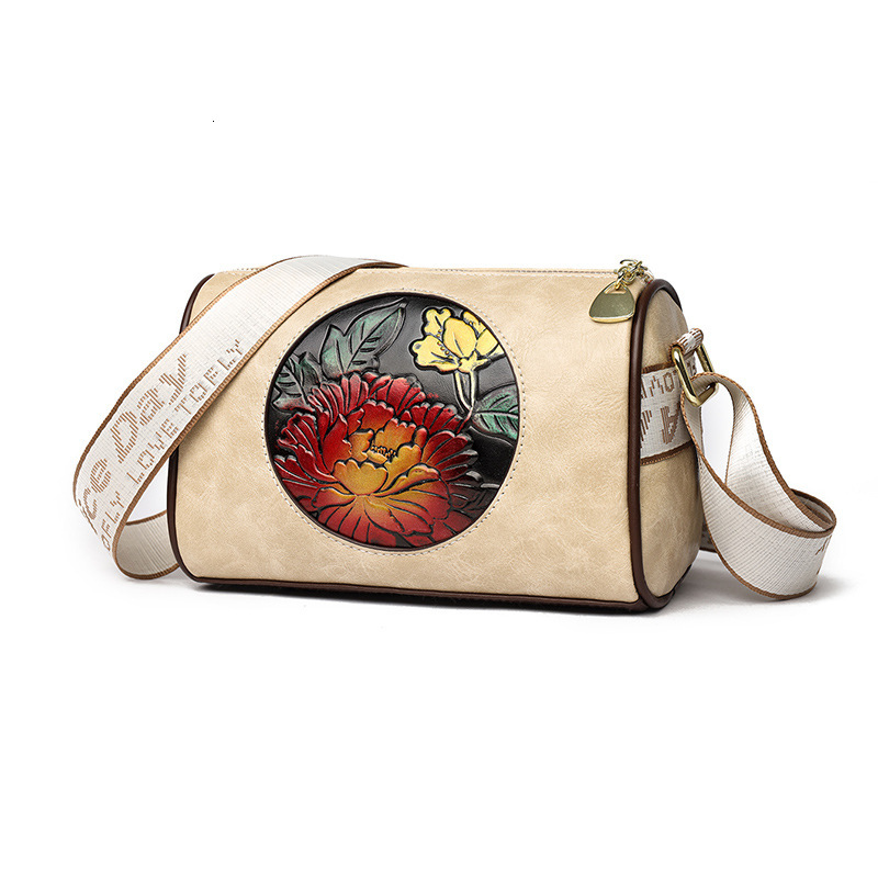 Free Shipping 2025 New Designer Bag Multi Functional Elegant Fashion High Quality Shopping Bag High End Ethnic Style Lotus Women's Single Shoulde