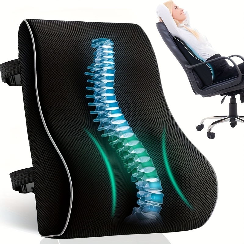 Slow rebound car lumbar office memory cotton slow rebound lumbar chair headrest