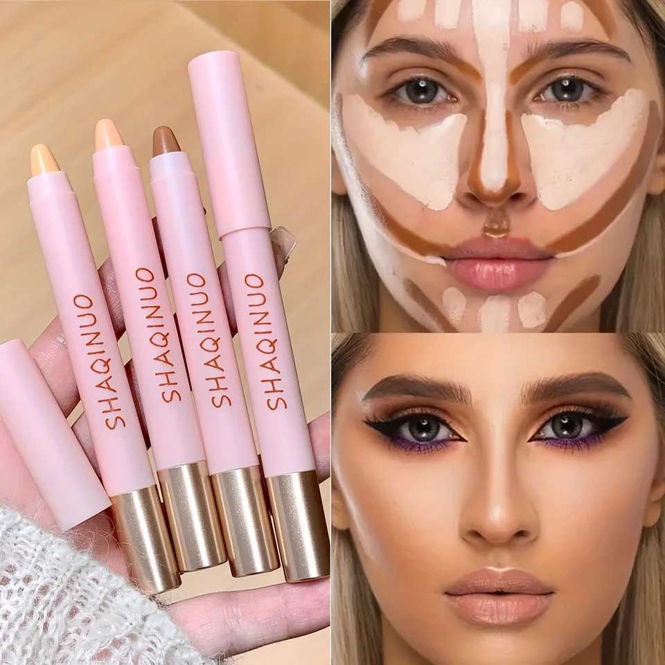 Contouring Pen - Long-Lasting Waterproof Sweatproof Natural Finish for All Skin Tones Highlights and Conceals Blemishes Dark XJ250618