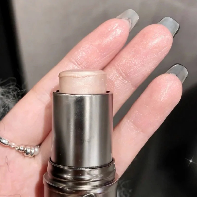 Face Highlight Stick Natural Brighten Moist Highlight Pudding Clear Shimmer Stick Water Shine Gel Highlight Pen Blush for Women 250618