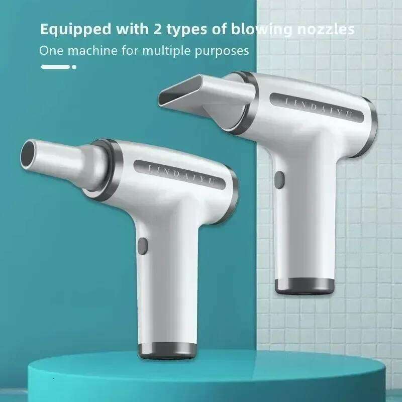 High Speed 11000RPM 4 in 1 Wireless Hair Multifunctional Air Duster Travel USB Rechargeable Only Cold Wind Blow Dryer
