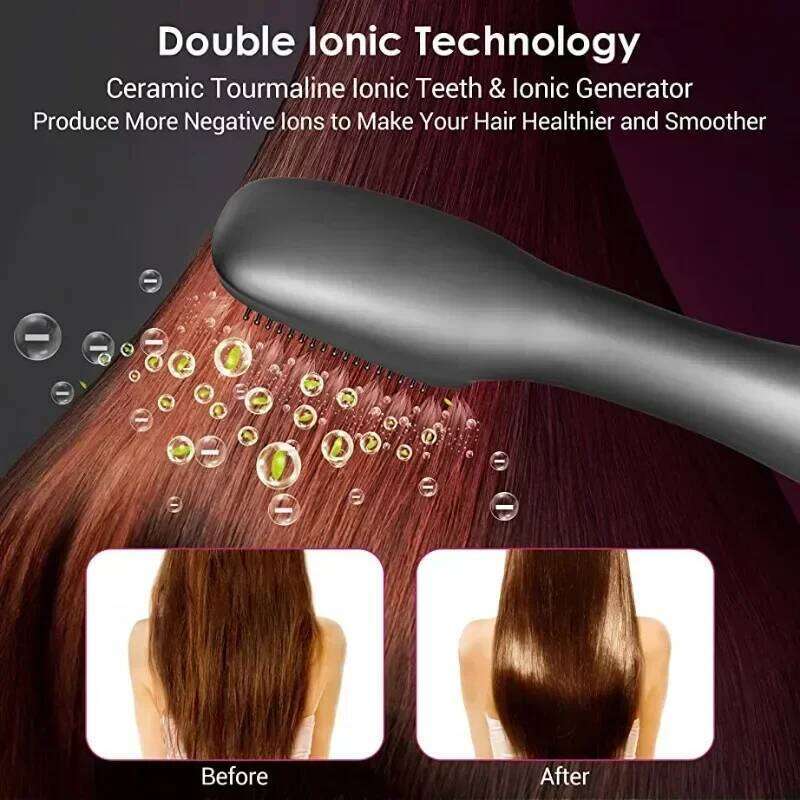 Dryer Brush 3 In 1 Hot-Air Brushes 1200 W Powerful Ceramic Tourmaline Ionic Straightener for All Hair Types electric