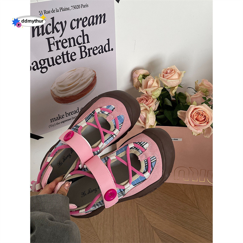 Cute Funny Big Head Versatile Thick-Soled for Women 2024 New Spring and Autumn Student Internet Celebrity High-End Sneakers ddmythur