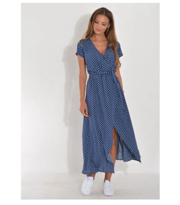 designer womens skirt summer new V-neck print lace-up Lady Floral dress Blue purple pink Urban fashion Clothes S-2XL