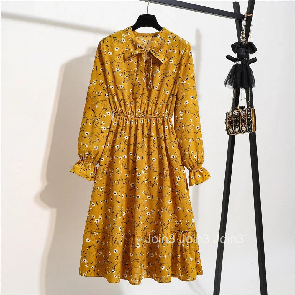 Womens Long Sleeve Dresses Midi Silk Bow Female Dress Korean Style On Sales Elegant Party Promotion Outfits X Thic Hot Chic Y2k