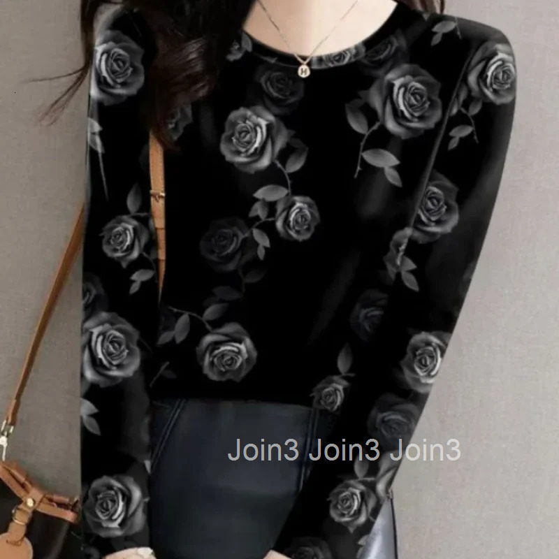 Autumn Winter Womens Long Sleeve T-shirt 2025 High Quality Y2k Vintage Top Female Elegant Kpop Yk2 Korean Cheap Clothing Sales
