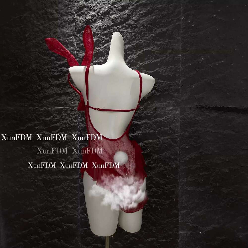 Sexy Lingerie Huan Ye Lingerie Temptation Bodysuit Sexy Bunny Girl Open Crotch Transparent No-Removal Sleepwear Uniform Set 0045 Women Lingerie