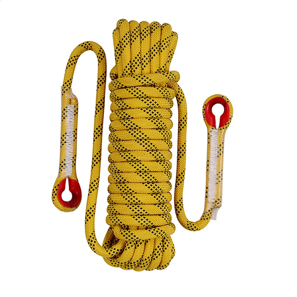 12mm 50m Outdoor Climbing Rope Escape Rescue Static Rope Rock Equipment Mountaineering Lifeline Emergency Survival Safety Gear 250617