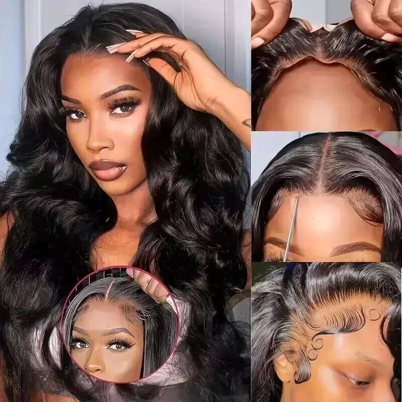 5x5 6x4 Wear And Go Glueless 180 Density Human Hair Transparent Lace Closure Wig For Black Women On Sale
