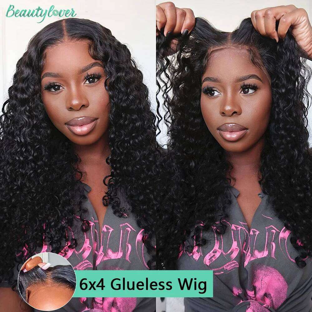30 Inch Water Wave Wig Ready To Wear 6X4 Glueless Brazilian Human Hair Wigs PreCut For Women