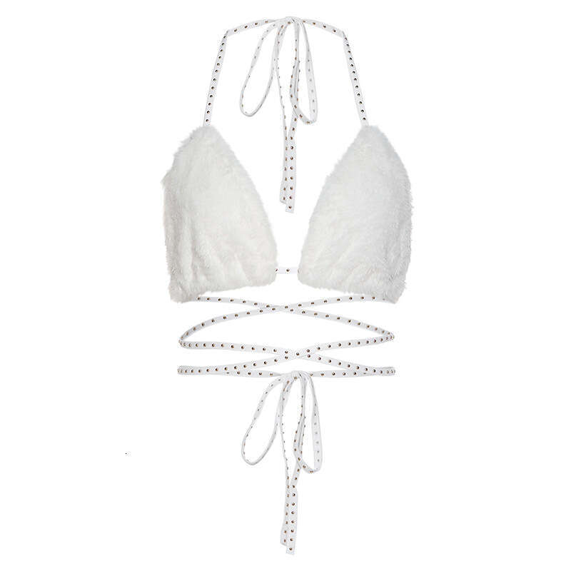 2020 Spring/Summer New Women's Fashion Nightclub Versatile Solid Color Fleece Lined Halter Strap Sexy Tube Top B5