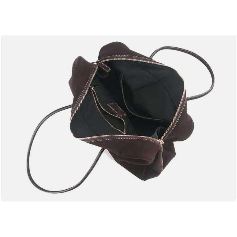 Pillow 2024 New Bowling Genuine One Shoulder Underarm Women's Anti Veet Frosted Leather Boston Bag Women