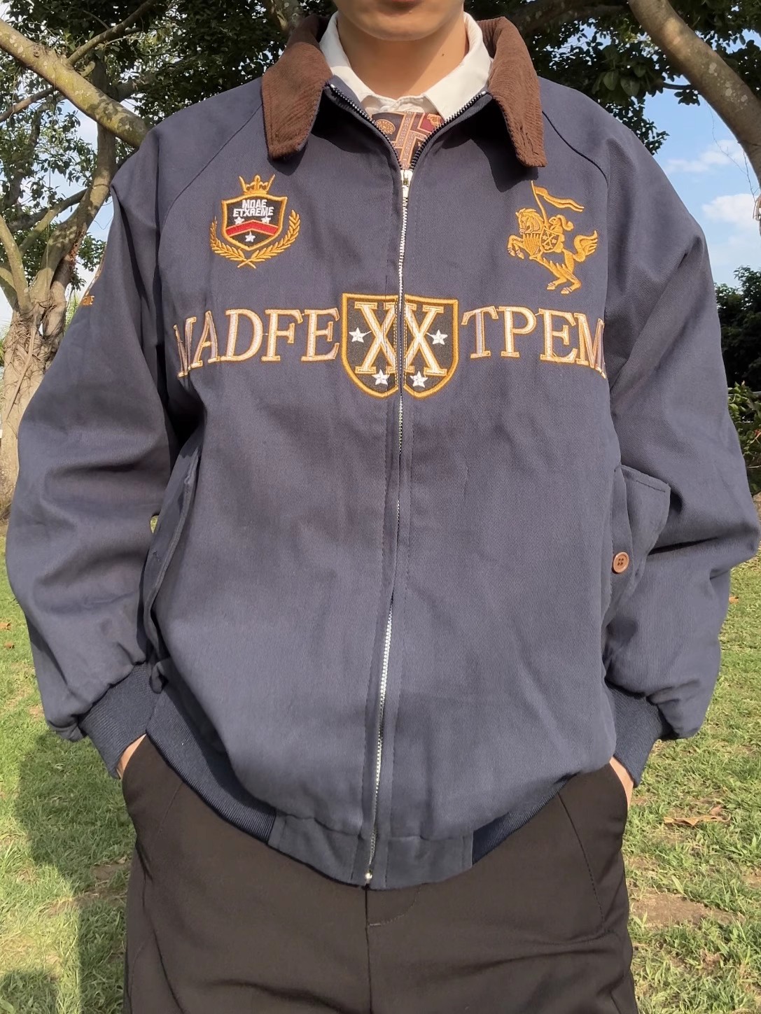 Retro Street Mens Jacket Spring Autumn Retro American Baseball Bomber Uniform Embroidered Varsity Streetwear Coat