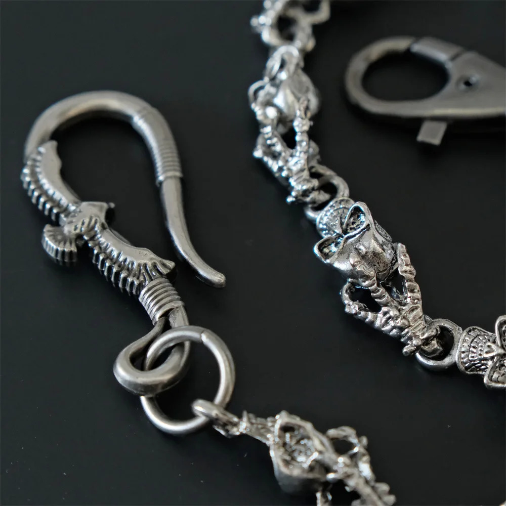 Personalized Punk Style Pants Chain Flying Eagle Skull Mens and Womens Waist Accessories 250618