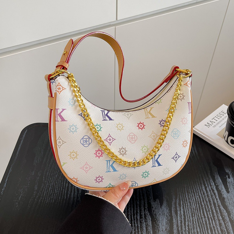 Free shipping 2025 new design elegant party women's shoulder bag fashionable printed chain crossbody bag