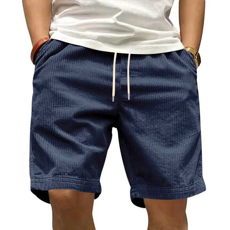 2025 Cross-Border New Casual Shorts Versatile Thin Corduroy Shorts Mens Summer Five-Point Pants XJ250618