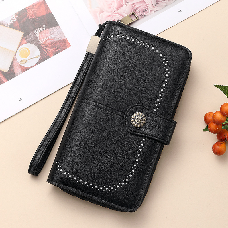 Free Shipping Designer Luxury Bag Hot Selling RFID Anti Magnetic Wallet Long Zipper Women's Wallet Leather Wallet New Large Capacity Tote Bag