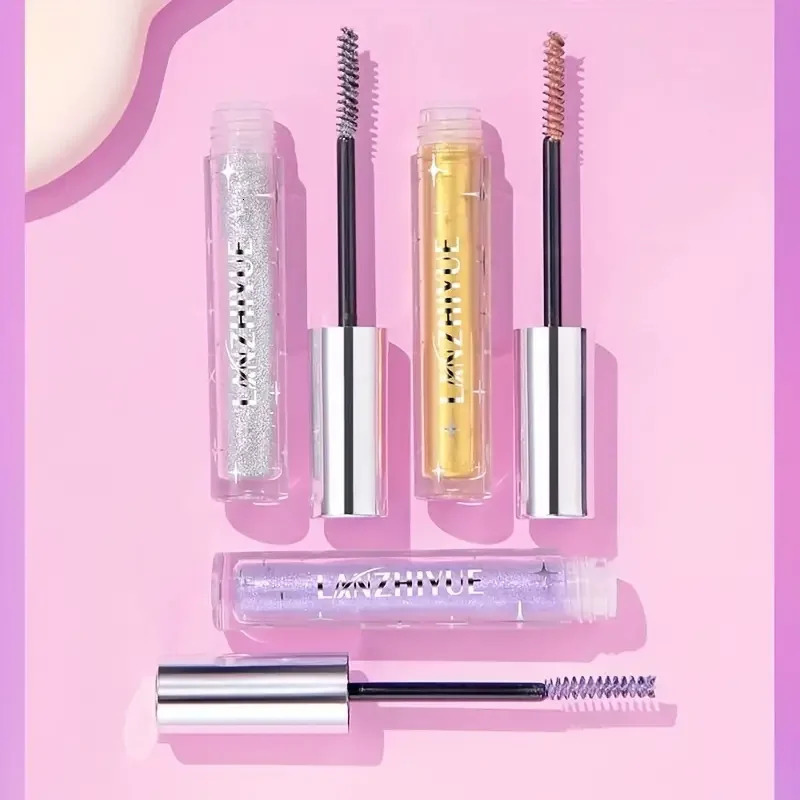 Waterproof Diamond Shine Volume Curl Mascara - Glitter Snow Effect Smudge-proof Eye Makeup for All Skin Types Womens Cosmetics 250618
