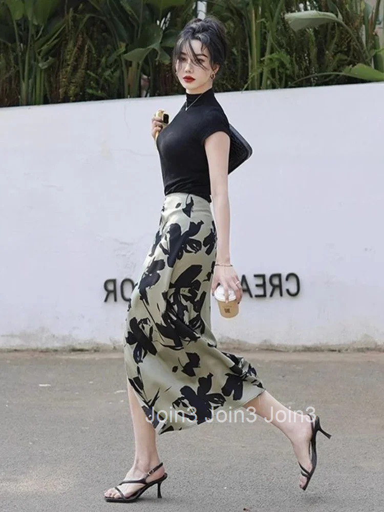 Skirts for Women Midi High Waist Streetwear A Line Luxury Elegant V Quality Harajuku Summer 2025 New in Chic Casual Woman Skirt