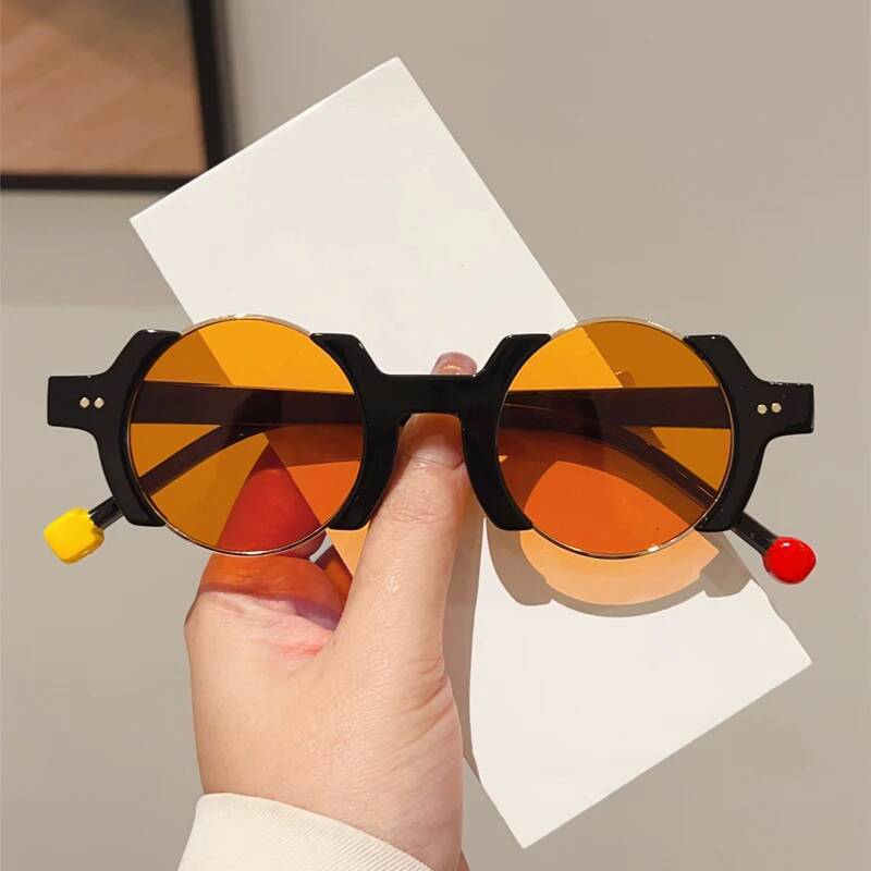 KAMMPT Round Sunglasses Men 2025 New in Fashion Hip-hop Casual Outdoor Sun Glasses Women Trendy Chic Brand Design Decor Shades