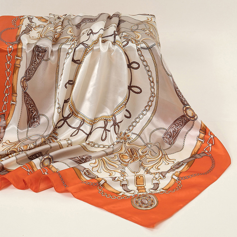 Large Square Satin Head Scarf Satin Hair Scarves Silk Bandana Scarf Headscarf Silk Feeling Scarf for Women