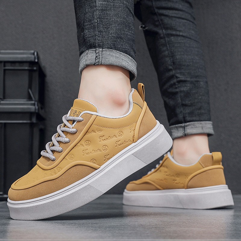 Designer shoes Autumn new men's casual sports shoes, low-top lace-up, fashionable and versatile, thick-soled height-increasing men's shoes, 
