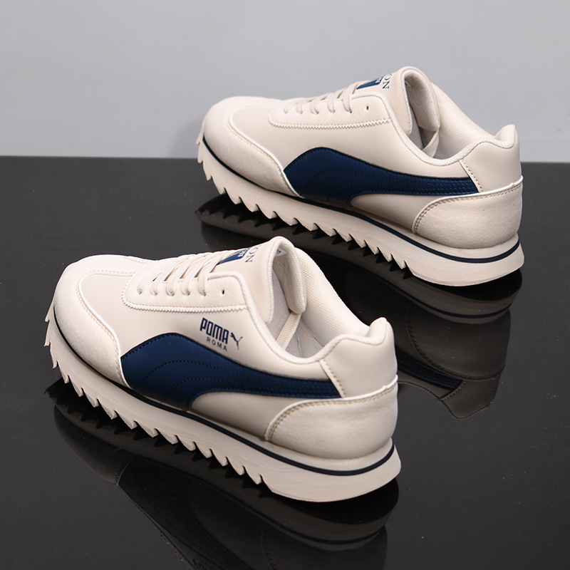 Fashionable soft soled lightweight running shoes for men and women 2025s new design breathable and height increasing casual shoes black beige red hot 
