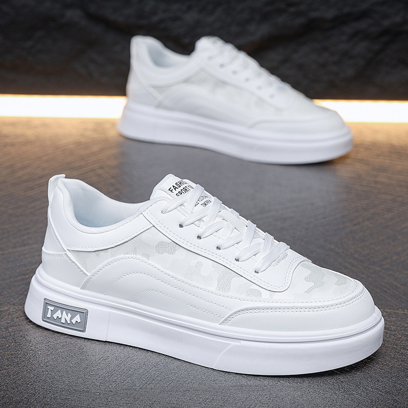 Designer Shoes, summer men's casual sneakers, trendy shoes, Korean version white sneakers, low-top lace-up, seasonal fashion sports shoes, free s