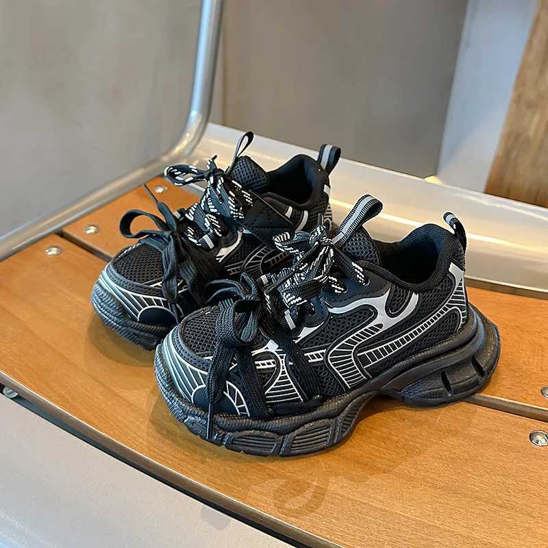 Kids Sneakers for Girls Spring Autumn Mesh Boys School Causal Basketball Shoes Fashion Chunky Children Tennis Shoes Breathable Z250618