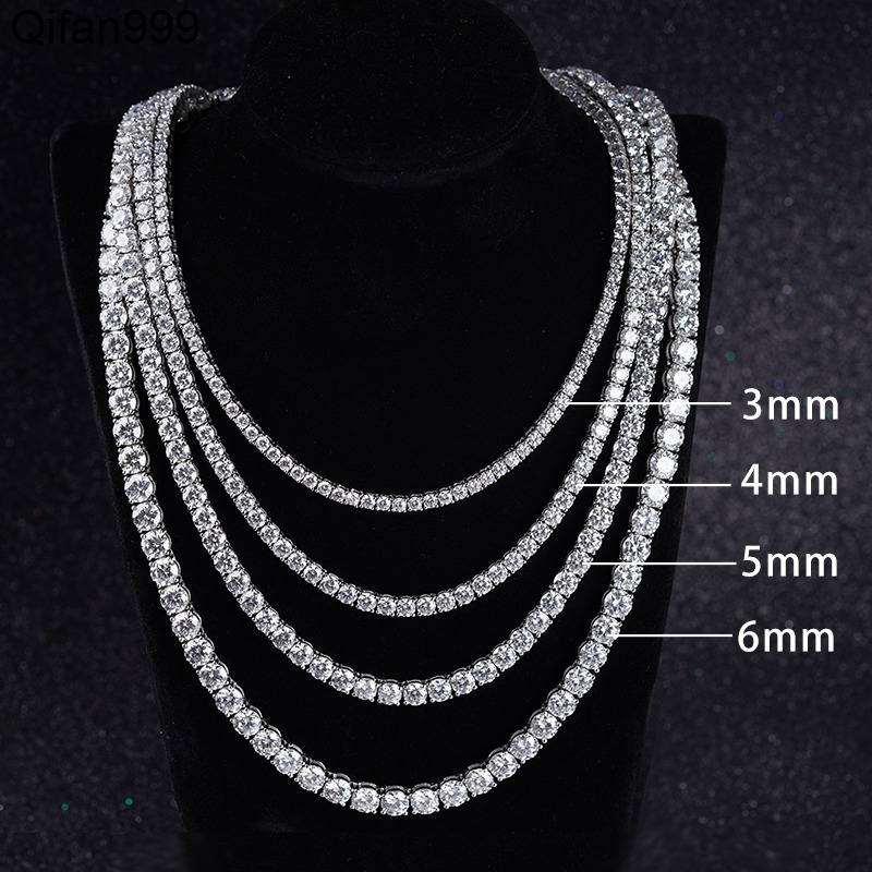 Starsgem Custom 925 Sterling Silver Vvs Diamond Men Women Tennis Moissanite Necklace
