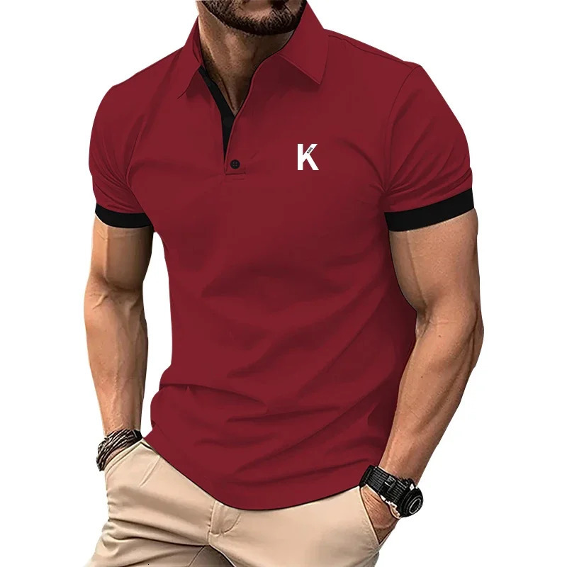 Men Summer Fashion Short Sleeve Sport Polo Shirt Men Pure Color Golf Polo Shirt Tops Men Casual Polyester Polo Shirt 250617