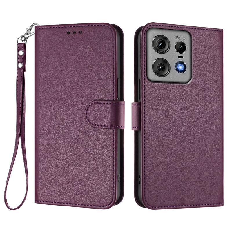 Plain PU Leather Wallet Cases For Moto Edge 60 Pro Stylus 5G 2025 G15 Power G05 E15 G Power Play G75 G55 Credit ID Card Slot Photo Holder Kickstand Bo