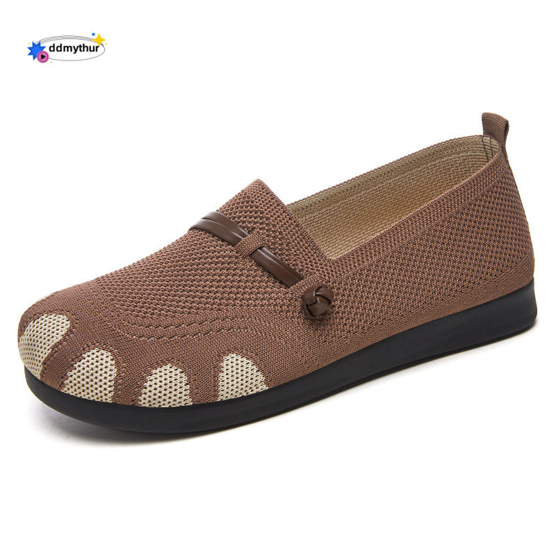 Summer Women New Single Temu Ladies Elderly Casual Slip-On Breathable Soft Sole Mom Shoes ddmythur