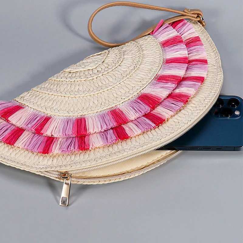 Fashionable Dumpling Bag Summer New Fashionable Straw Woven Clutch Bag for Women Rattan Woven Straw Bag Z250618