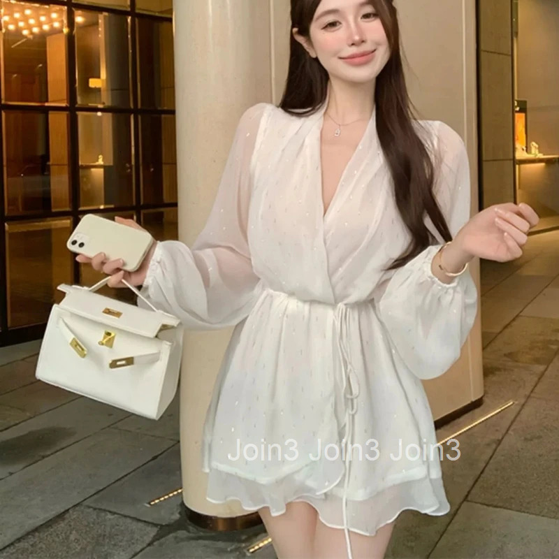 Female Dress Summer Womens Long Sleeve Dresses Korean Style Vintage G New Features of A Line High Quality Luxury Elegant Party