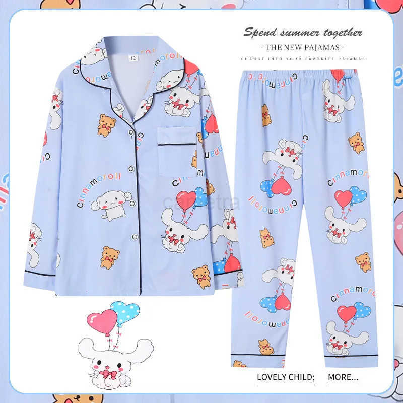 Sanrio Cute Kids Pajama Sets Trendy Pretty Lovely Print Soft Loose Children Nightwear Suit Comfortable Breathable Autumn Winter XJ250618XJ250618