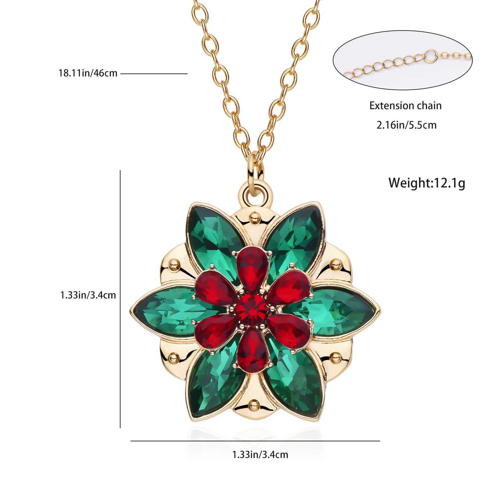 Harong New Fashion Crystal Flower Anastasia Womens Necklace Vintage Elsa Princess Together in Paris Pendant Cosplay Jewelry W250618