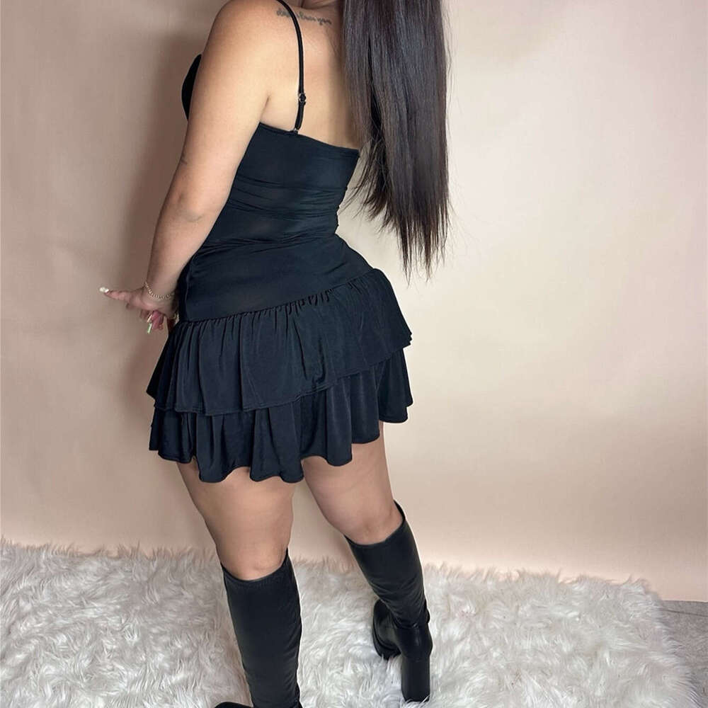 New Women's High-End Strap Tie Accessories Sleeveless Sexy Fashion Dress B5