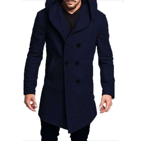 Winter Woolen Mens Coat Warm Thick Men Long Jacket Groom Suits Business Prom Party Blazer One Piece