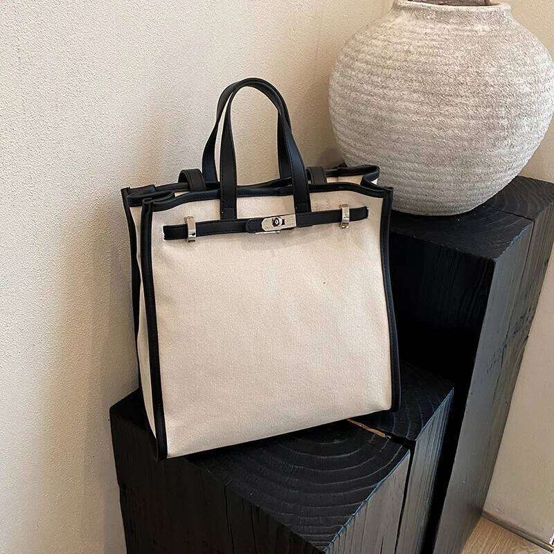 Spring 2025 Large Tote Shoulder Bag - Textured Vegan Leather Indie Design For Women Work & Travel Essentials