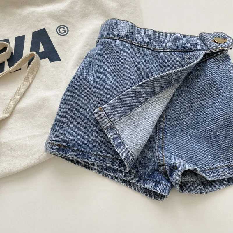 2025 New Summer Kids Skirt Shorts Girls Sweet Sport Dress Pants 2-7Y Children Elastic Waist TrousersC250617