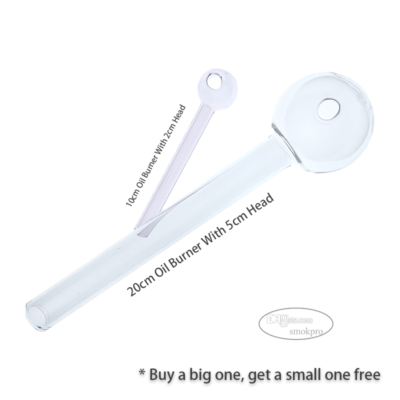 Tariff Free to USA - 20cm 8 Inch Thick Pyrex Glass Oil Burner Smoking Pipe With 50mm Jumbo Water Bowl